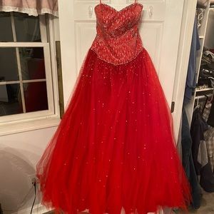 Prom dress.   Red